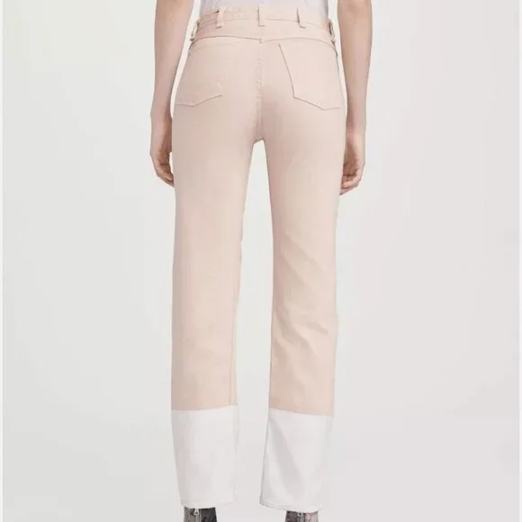 Rag & Bone $395 Retail Rose White Two Toned High Waisted Jeans Womens Size 24 - Picture 4 of 8